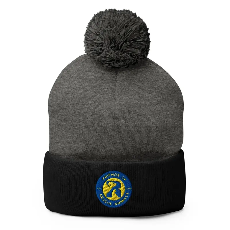 Two-tone Pom Pom Hat with FRAs Logo